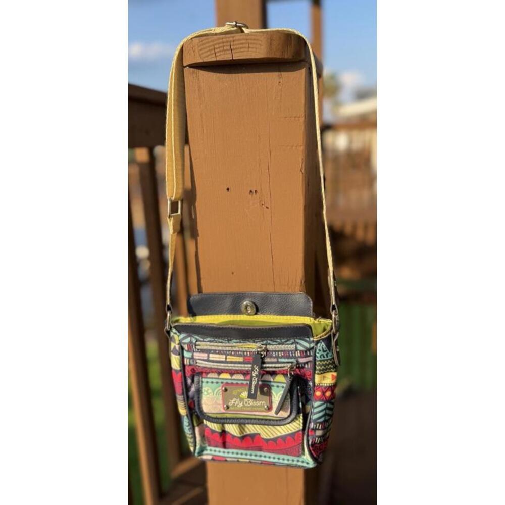 Lily Bloom Crossbody Green Living Small Purse Canvas Crossbody Multicolored